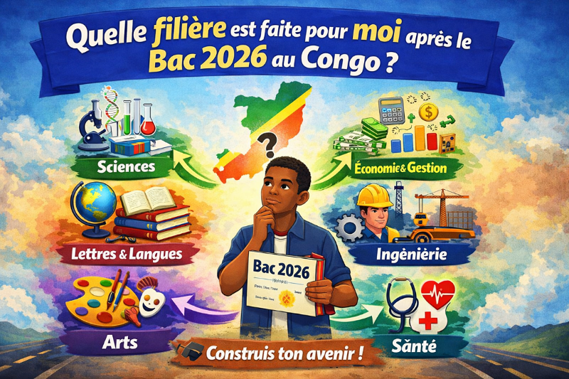 Quelle filière est faite pour moi après le Bac 2026 au Congo ?